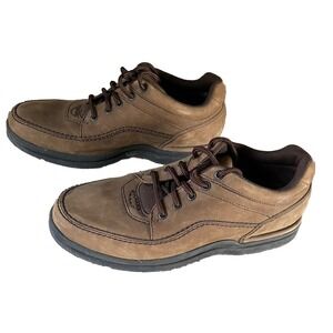 Rockport World Tour Classic Men's Size 10W Wide Brown Lace Up Casual Shoes